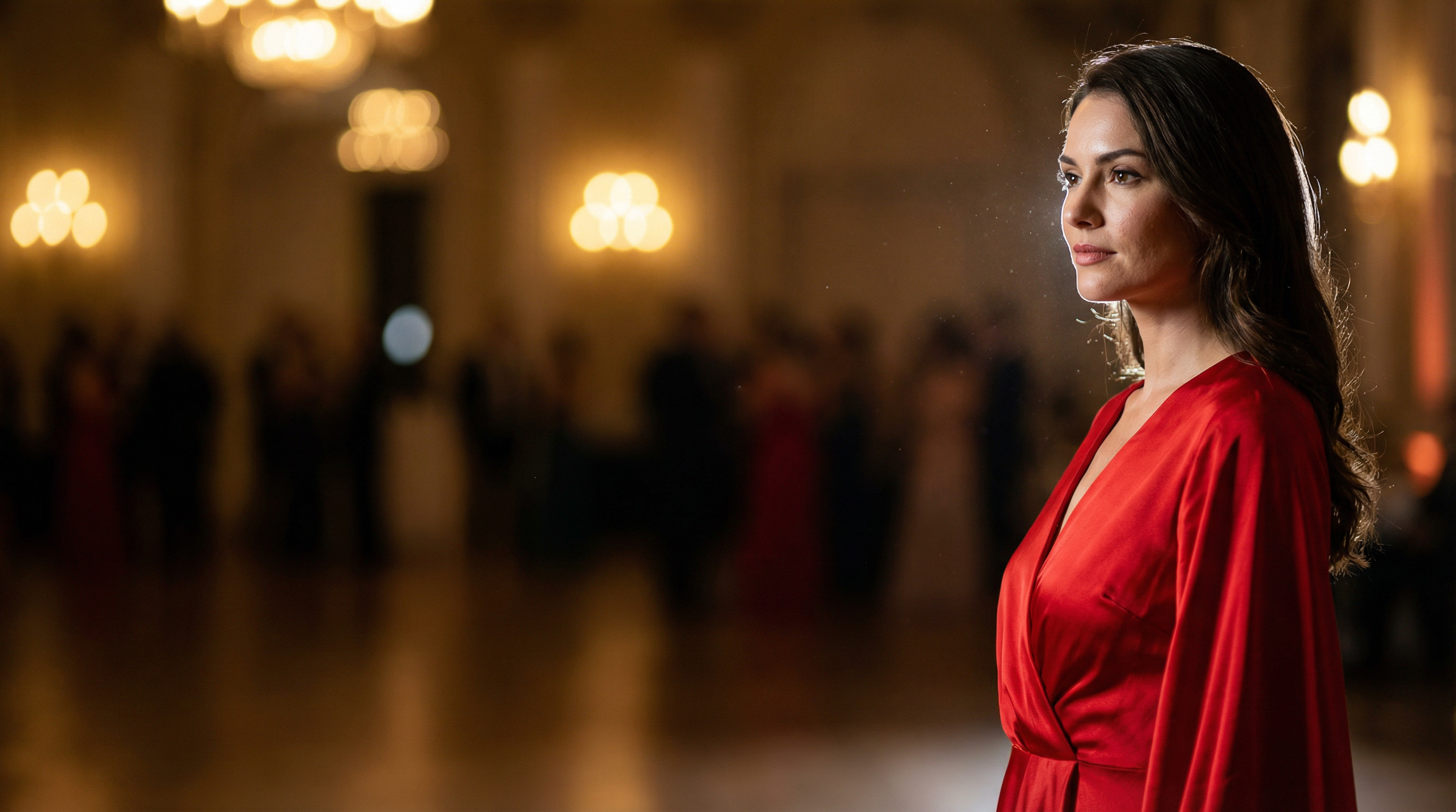 kırmızı elbise kadın