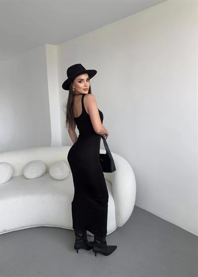 Askılı Midi Elbise