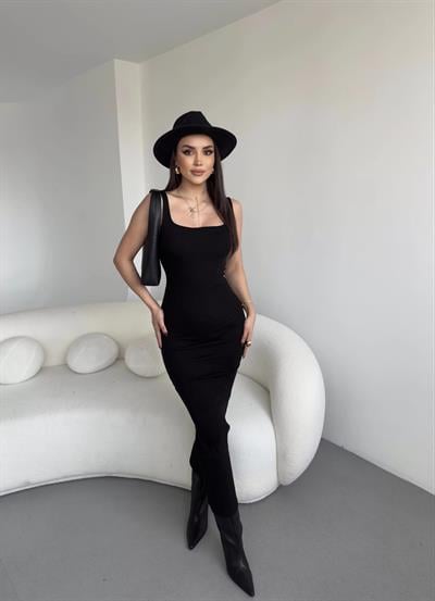 Askılı Midi Elbise