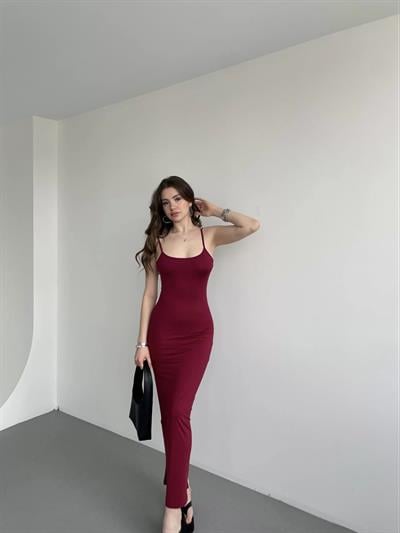 Basic Askılı Poliamid Elbise