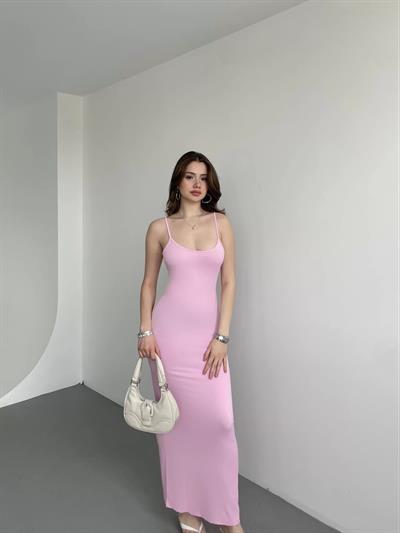 Basic Askılı Poliamid Elbise