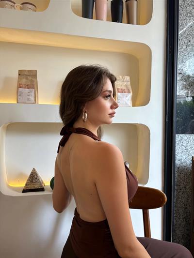 Bel Tokalı Halter Bluz