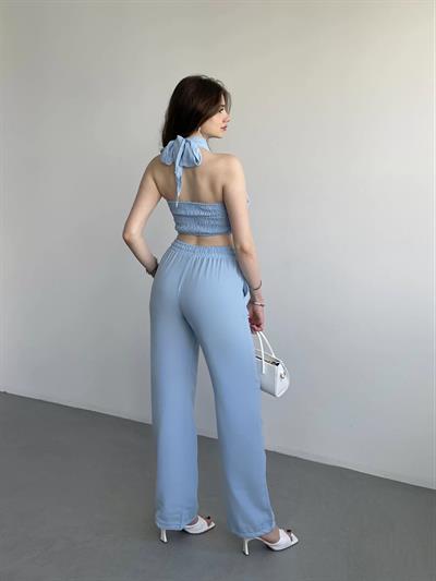 Boyundan Bağlamalı Keten Takım