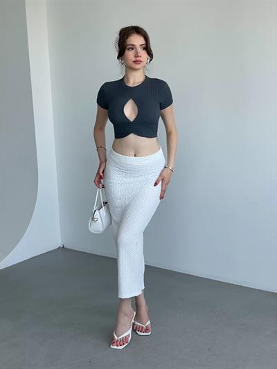 Bubble Dekolteli Crop