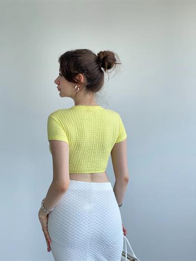 Bubble Dekolteli Crop