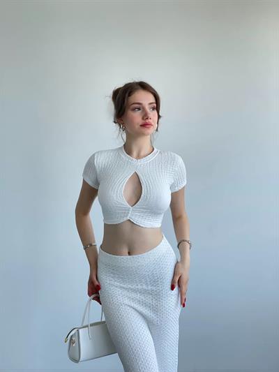 Bubble Dekolteli Crop