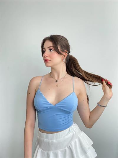 Dalgıç Kumaş Askılı Crop