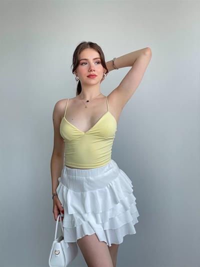 Dalgıç Kumaş Askılı Crop