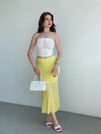 Dantel Astarlı Etek