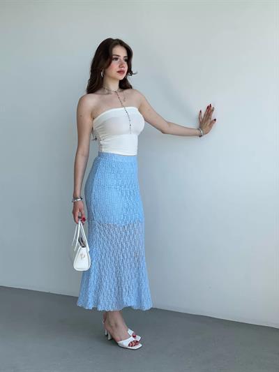 Dantel Astarlı Etek