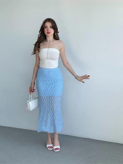 Dantel Astarlı Etek