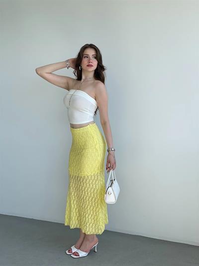 Dantel Astarlı Etek