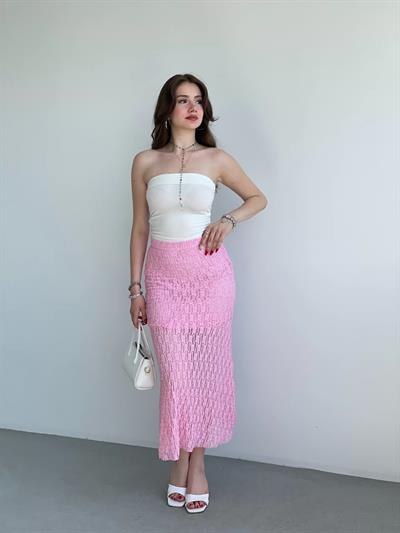 Dantel Astarlı Etek