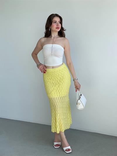 Dantel Astarlı Etek