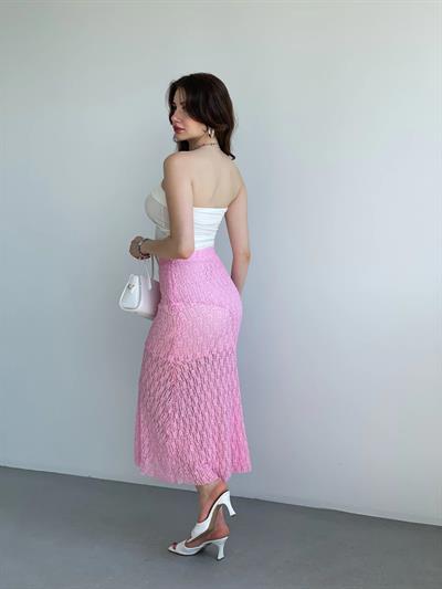 Dantel Astarlı Etek