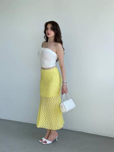 Dantel Astarlı Etek