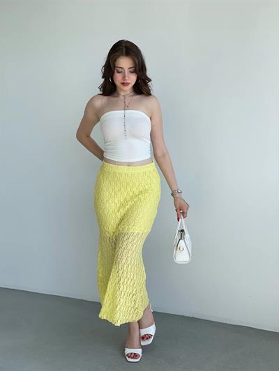 Dantel Astarlı Etek