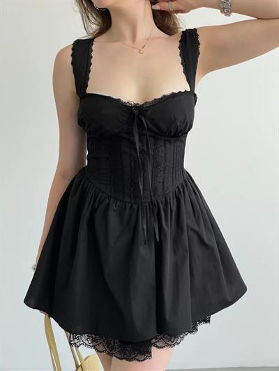 Dantel Frau Korseli Elbise