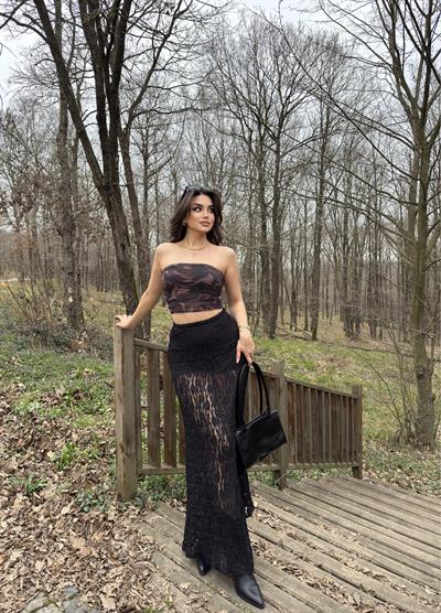 Dantel Premium Astarlı Etek