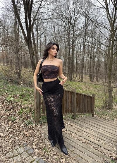 Dantel Premium Astarlı Etek