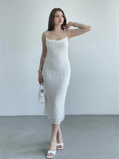 Degaje Dantelli Uzun Elbise