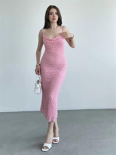 Degaje Dantelli Uzun Elbise