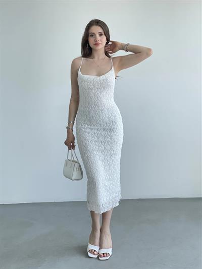 Degaje Dantelli Uzun Elbise