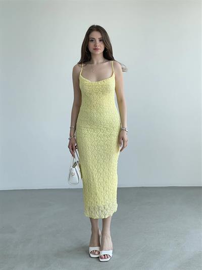 Degaje Dantelli Uzun Elbise