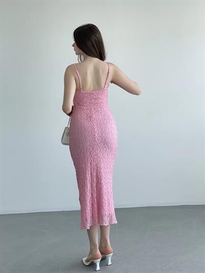 Degaje Dantelli Uzun Elbise