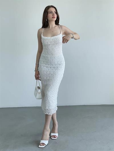 Degaje Dantelli Uzun Elbise