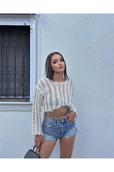 Disstressed Crop Triko