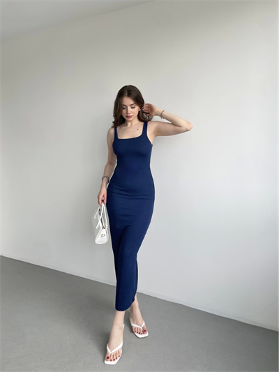 Fitilli Kumaş Askılı Elbise