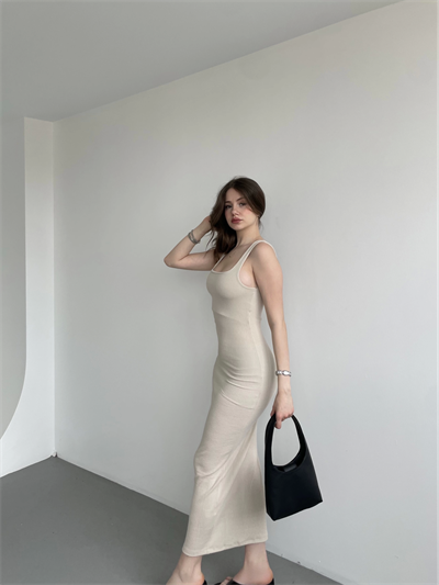 Fitilli Kumaş Askılı Elbise