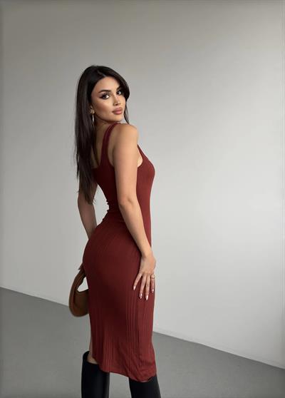 Fitilli Kumaş Askılı Elbise