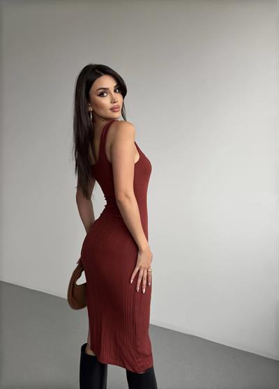 Fitilli Kumaş Askılı Elbise