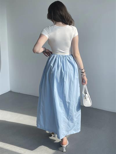 Garnili Terikoton Uzun Elbise