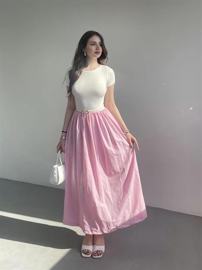 Garnili Terikoton Uzun Elbise