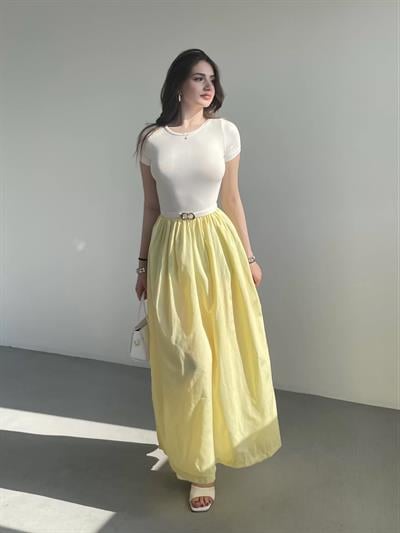 Garnili Terikoton Uzun Elbise