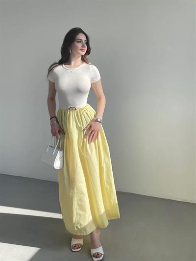 Garnili Terikoton Uzun Elbise