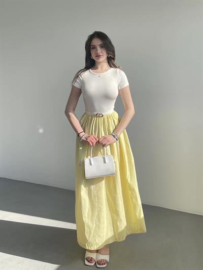 Garnili Terikoton Uzun Elbise