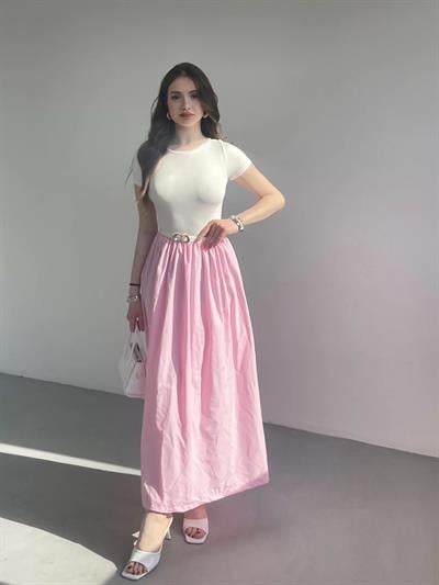 Garnili Terikoton Uzun Elbise