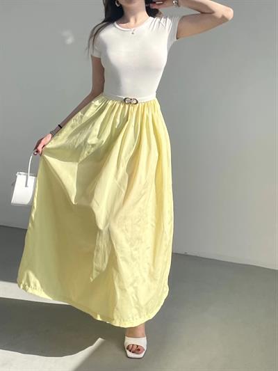 Garnili Terikoton Uzun Elbise