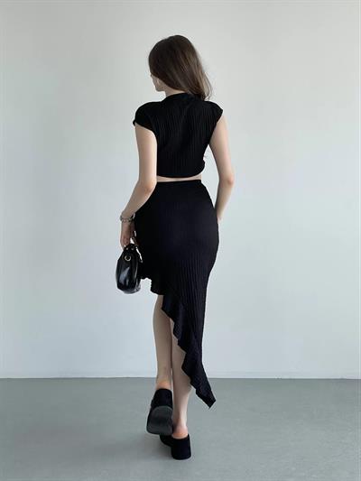 Gofre Bağlamalı Asimetrik Takım