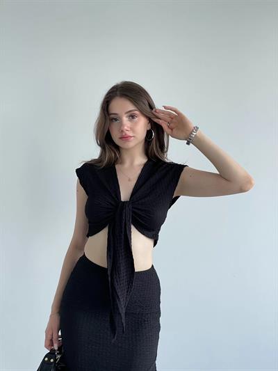 Gofre Bağlamalı Asimetrik Takım