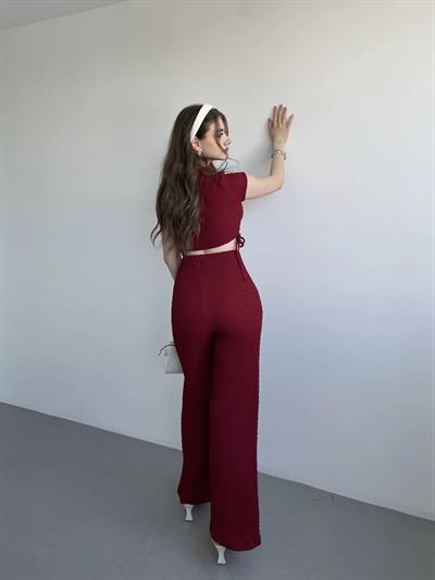 Gofre Basic Pantolon Crop Takım