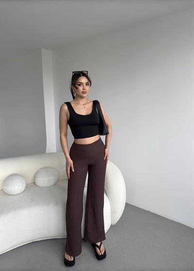 Gofre Dökümlü Pantolon