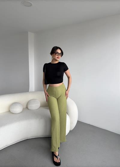 Gofre Dökümlü Pantolon