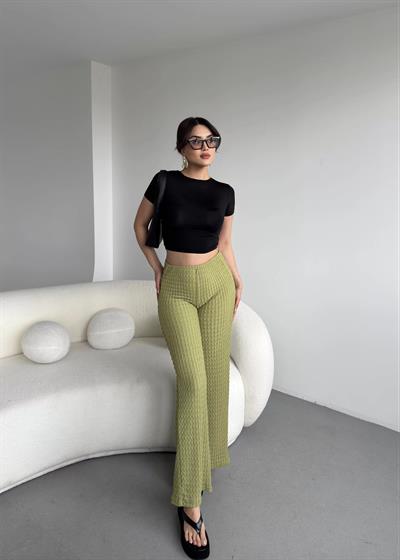 Gofre Dökümlü Pantolon