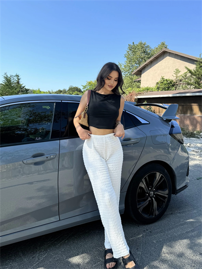 Gofre Dökümlü Pantolon