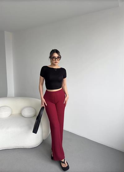 Gofre Dökümlü Pantolon